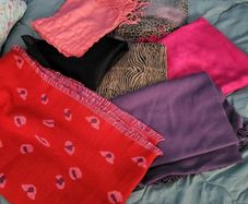 Bundle of shawls & scarves