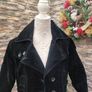 Steilmann black corduroy overcoat size 12 Postage included Image 2