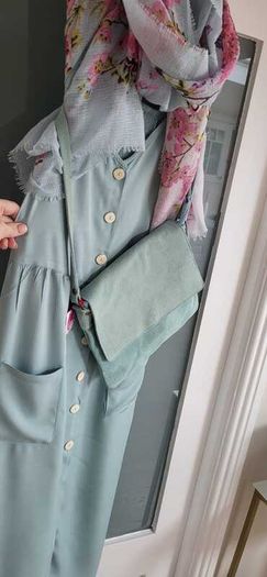 KRABI acqua button front midi Sz 46 (Fit 16-18UK)