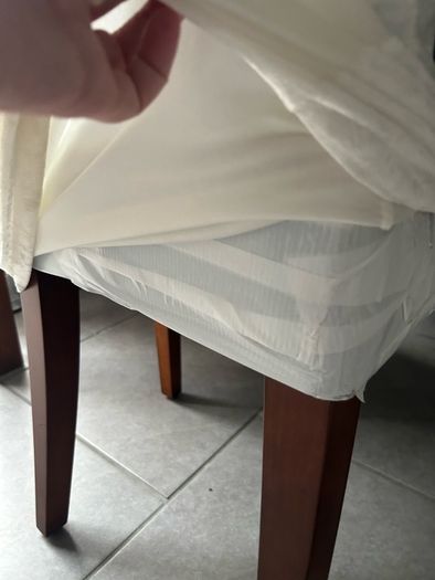 Table and six chairs