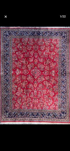 Really fabulous Hand Knotted Wool Sarough Rug 345 cm x 250 cm