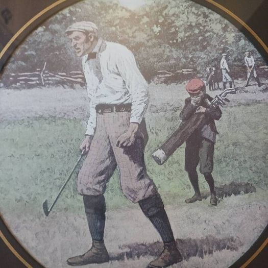 Arthur Burdett A.B. Frost Lithograph Framed Golf Art Print RARE - Chelsea House - Golfing