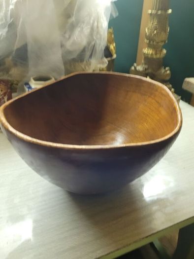 mid century teak wooden bowl