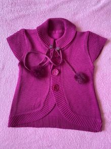 Short Sleeve Purple Cardigan / Jumper