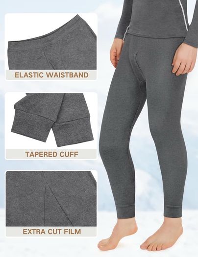Brand New Men's Thermal Long Underpants 2-Pack Warm Base Layer - L