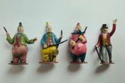 Vintage TIMPO TOYS Clown Band - Vintage Timpo Toys Hollowcast Metal Figures