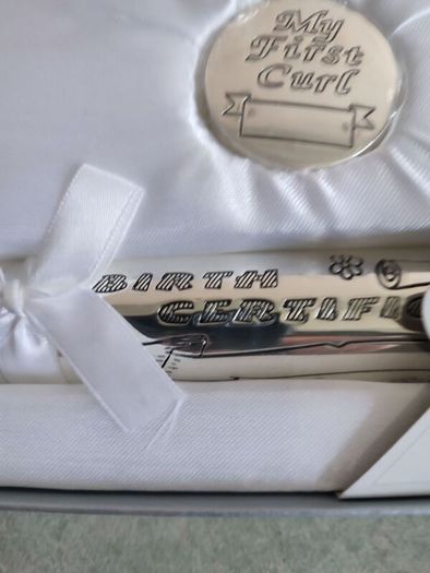 Boxed As New Juliana Silver Plated Birth Certificate Set  Bc Holder, 1st Tooth, 1st Curl