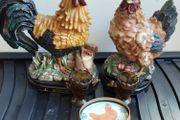 Cockerell and hen plus, around ten or 12 inches tall