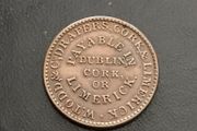 1834 Todd Burns &amp; Co Drapers Farthing Token - Dublin Cork Limerick