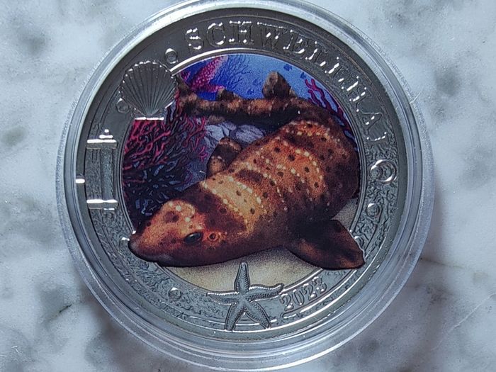Austria 3 Euro Base Metals Uncirculated Coin 2023 - Swell Shark - Luminous Marine Life