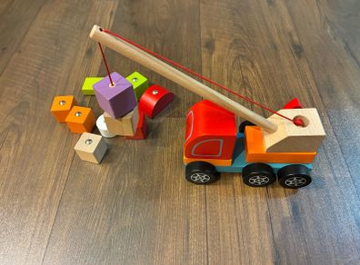 Toy Crane (wooden magnetic toy)