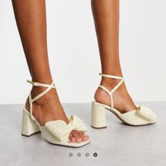 Wedding heel shoes bow, uk7