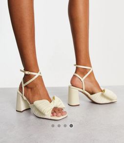 Wedding heel shoes bow, uk7