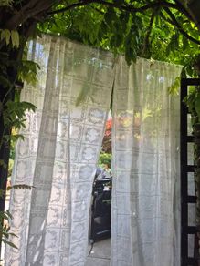 Vintage Style Lace Curtain Panels X 2