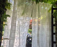 Vintage Style Lace Curtain Panels X 2