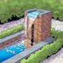 Ubbink Nevada Waterfall Blade 30 cm Stainless Steel Cascade Image 3