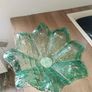 Murano Glass Green Vintage Fruit Bowl Perfect Condition Image 2