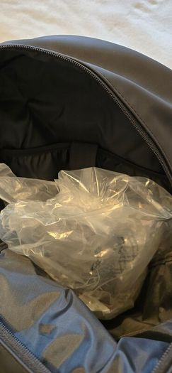 Black backpack. New with tags