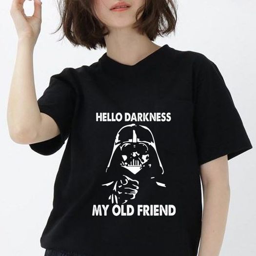 hello darkness t-shirt star wars t-shirt the dart vader t-shirt