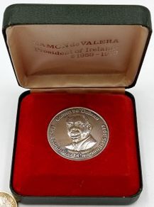 Eamon de Valera Irish Silver Medallion