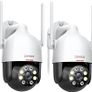 Security Camera Outdoor, CCTV Camera with Auto Tracking, Sound-Light Alarm, WiFi Home Security Camera Support Pan-Tilt 360 View, 2-Way Audio, Color Night Vision, Waterproof Image 5