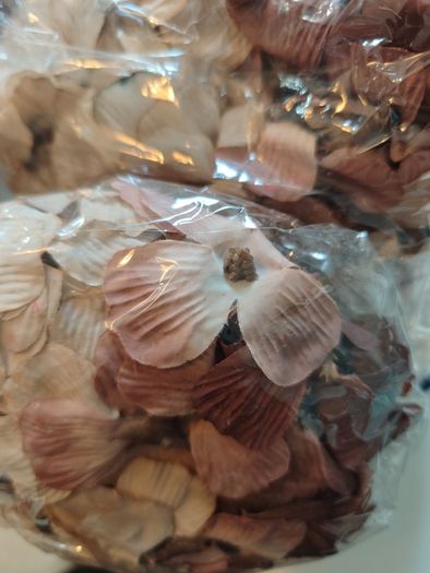 brown beige mixed artificial flowers heads faux fake