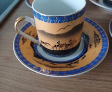 Vintage Yamasen China 24k Gold Expresso Cups