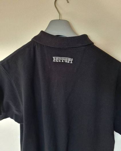 Vintage 1999 ferrari polo shirt Size xl ptp 23" black cotton In excellent condition