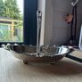 Antique Silver Plate Footed Basket with Handle Image 6