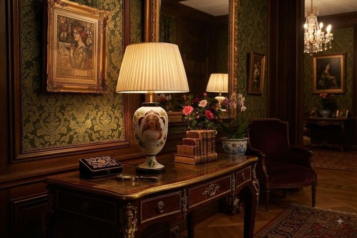Table Lamp Elegant Vintage Style (61cm) unique