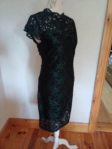 BNWT Black and Green Lace Dress