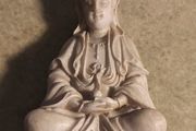 Vintage Chinese Buddhism Quan Yin Kwan-yin White Resin.