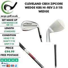 Cleveland CBX4 Zipcore Wedge Lw 58 Degree.12 / Kbs Hi-Rev 2.0 115 Wedge