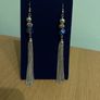 Gold tone chain earrings Image 3