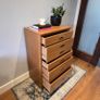 Mid-Century Teak Tallboy Chest of Drawers - Sculpted Handles, Fully Restored Image 7