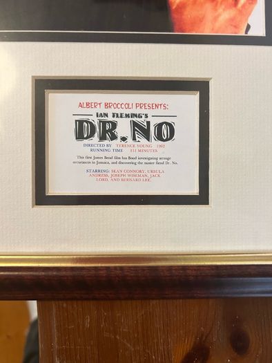 James Bond 007 framed Dr NO with film cells