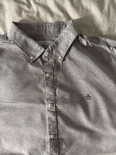Original Penguin Grey Oxford Shirt XL