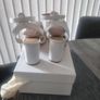 Pearl Bridal Block Heeled Sandals Ivory Size 5 Image 9