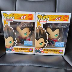 Funko Pop! Dragon Ball GT Super Saiyan Vegeta 4 Flocked Glow in the Dark Limited Chase Figure + Protector