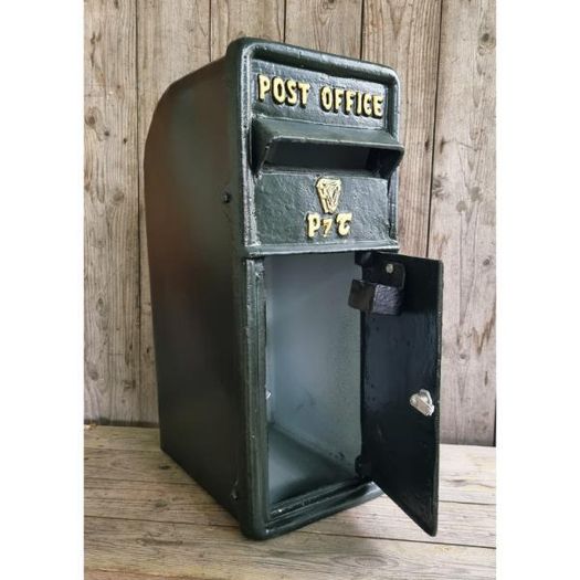 Cast Iron Post Box Large Small Harp Dark Green CH R MB05 DG