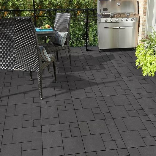10 Pack Garden Composite Interlocking Decking Tiles Recycled Material 30 x 30cm