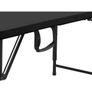 Rectangle Folding Trestle Table - 120cm (4ft) - Black - Height Adjustable Outdoor Folding Table for Picnic, BBQ, Garden, Camping, Wedding Image 4
