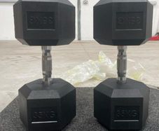 Brand New Hex Rubber Dumbbells
