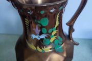 Antique large Copper Lustre Staffordshire Pottery