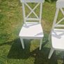 Ikea ingolf kitchen chairs x 3 white Image 4