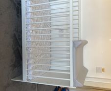 Crib with changing table + baby mattress