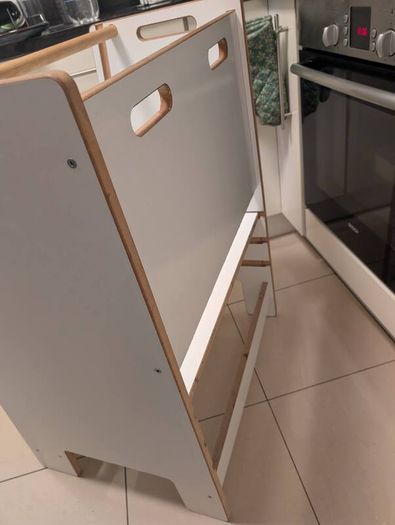 Large White Toddler Learning Tower / Helper Platform (Fits 2 Kids)