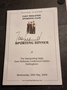 Jason Leanord autographed function menu 2006