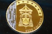 Vatican Sede vacante 2013 essai Specimen pattern coins set Gold &amp; Rhodium gilt 1 of only 2000 sets