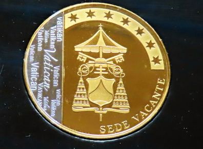 Vatican Sede vacante 2013 essai Specimen pattern coins set Gold & Rhodium gilt 1 of only 2000 sets